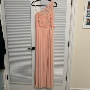 David’s Bridal One-Shoulder Bridesmaid Dress